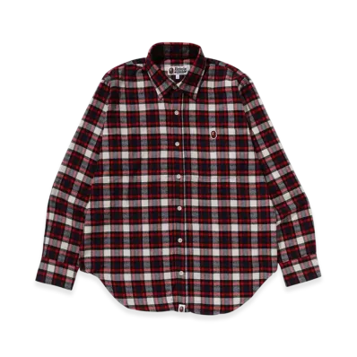 A BATHING APE One Point Check Shirt Bapec "Red"