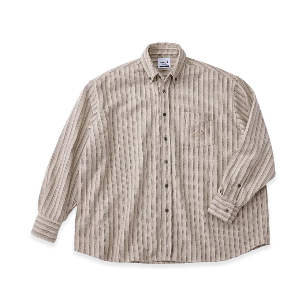 FEELS. Ombre Check Outer Shirt "White"
