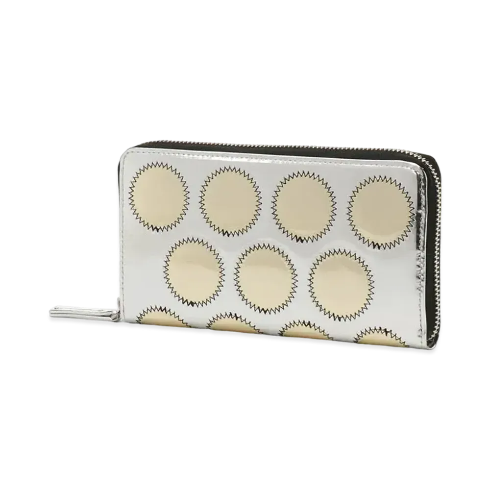 Yohji Yamamoto Y's DOT PATCHWORK LEATHER LONG WALLET "Gold/Silver"