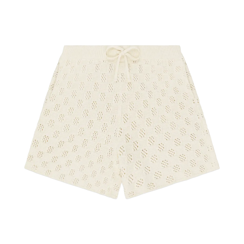 Aime Leon Dore Checkered Knit Short "Cream"