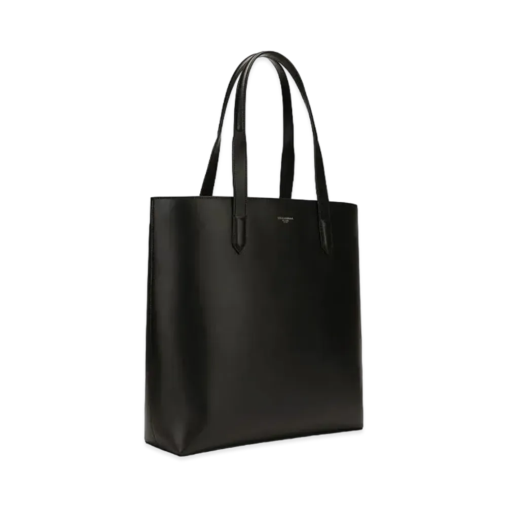 Dolce&Gabbana Mon-Reale Shopping Bag Calfskin Brand Logo "Black"
