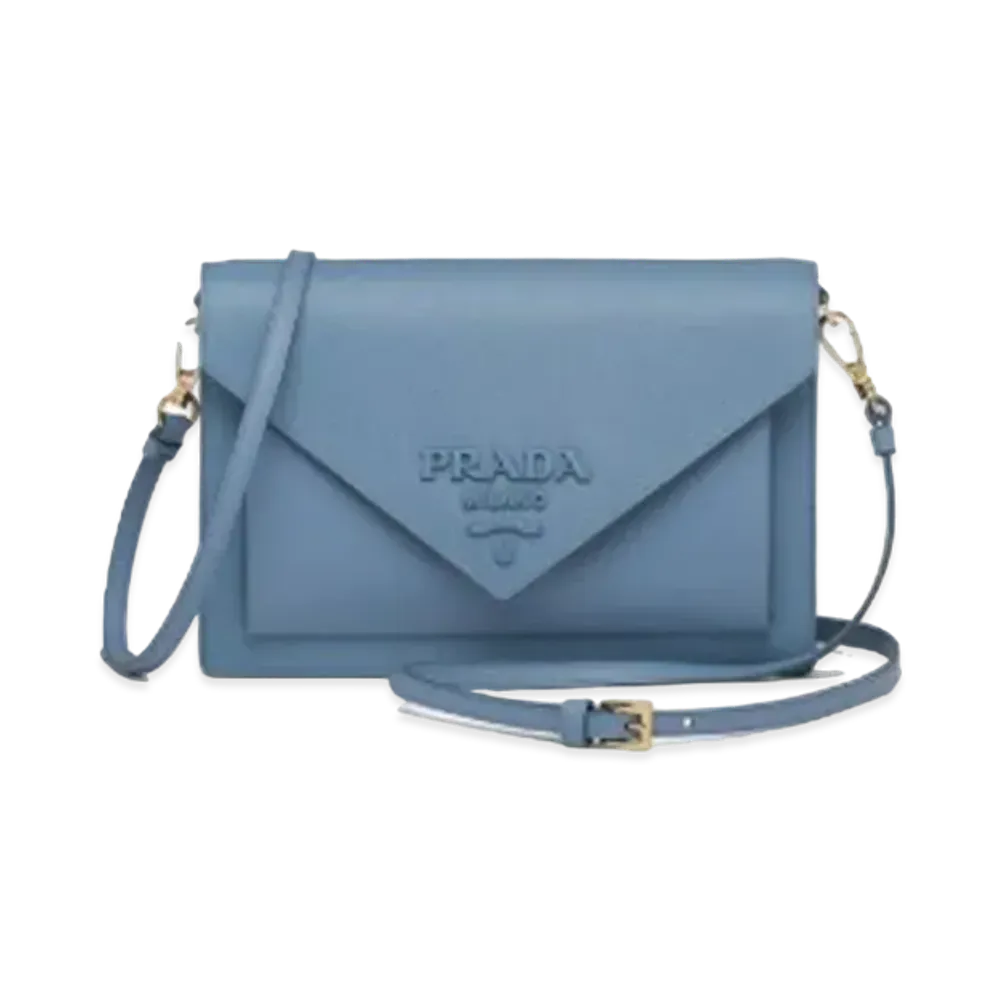 PRADA Saffiano Leather Mini Bag "Light Blue"