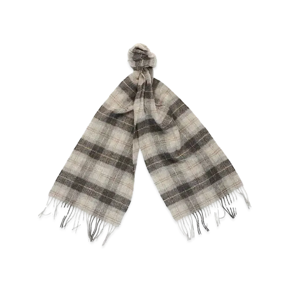 Barbour Wool Tartan Scarf "Silver"