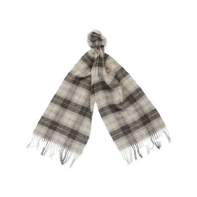 Barbour Wool Tartan Scarf "Silver"