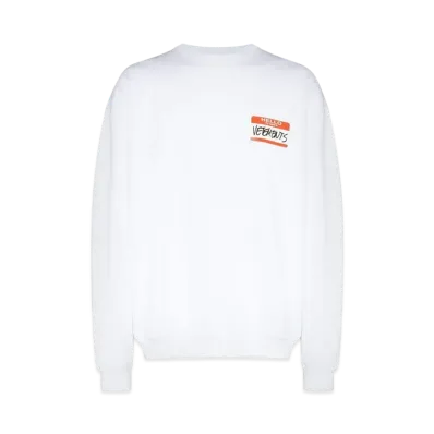 VETEMENTS My Name IS Sweatshirt "White"