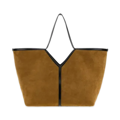 Saint Laurent Women's Biscuit Suede Y Shopping Bag "Bordeaux"