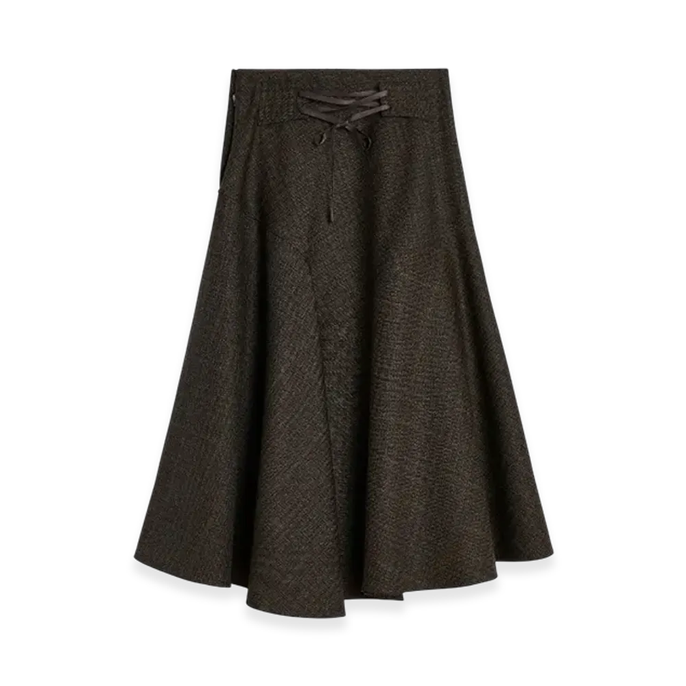 OUR LEGACY Waltz Skirt "Brown Dunmore Check"