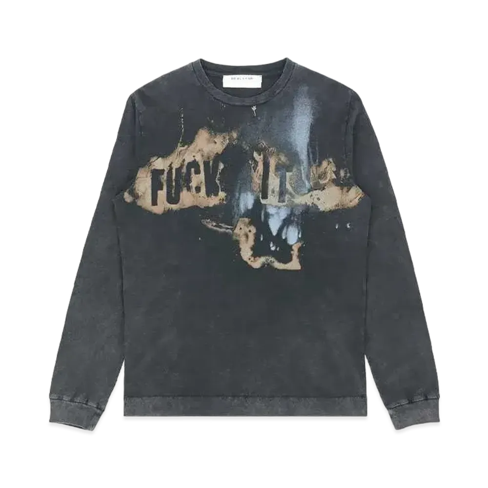 1017 ALYX 9SM Long Sleeve Graphic T-shirt "Washed Black"