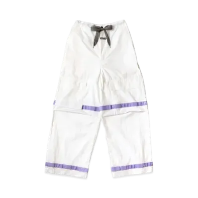 KAPITAL Ripstop Nouvelle Shuttle Pants "White"