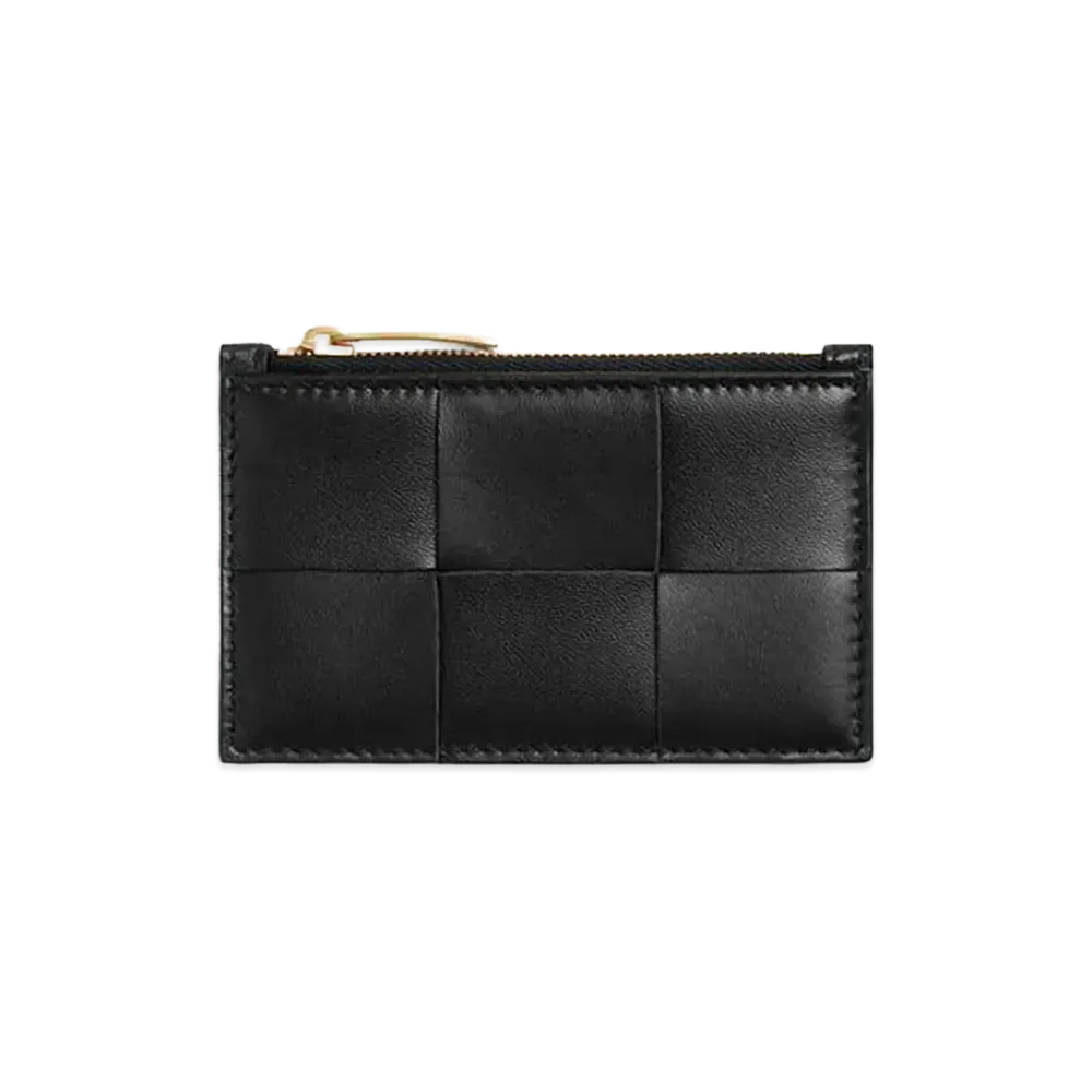 Bottega Veneta Cassette Zipped Card Case "Black"