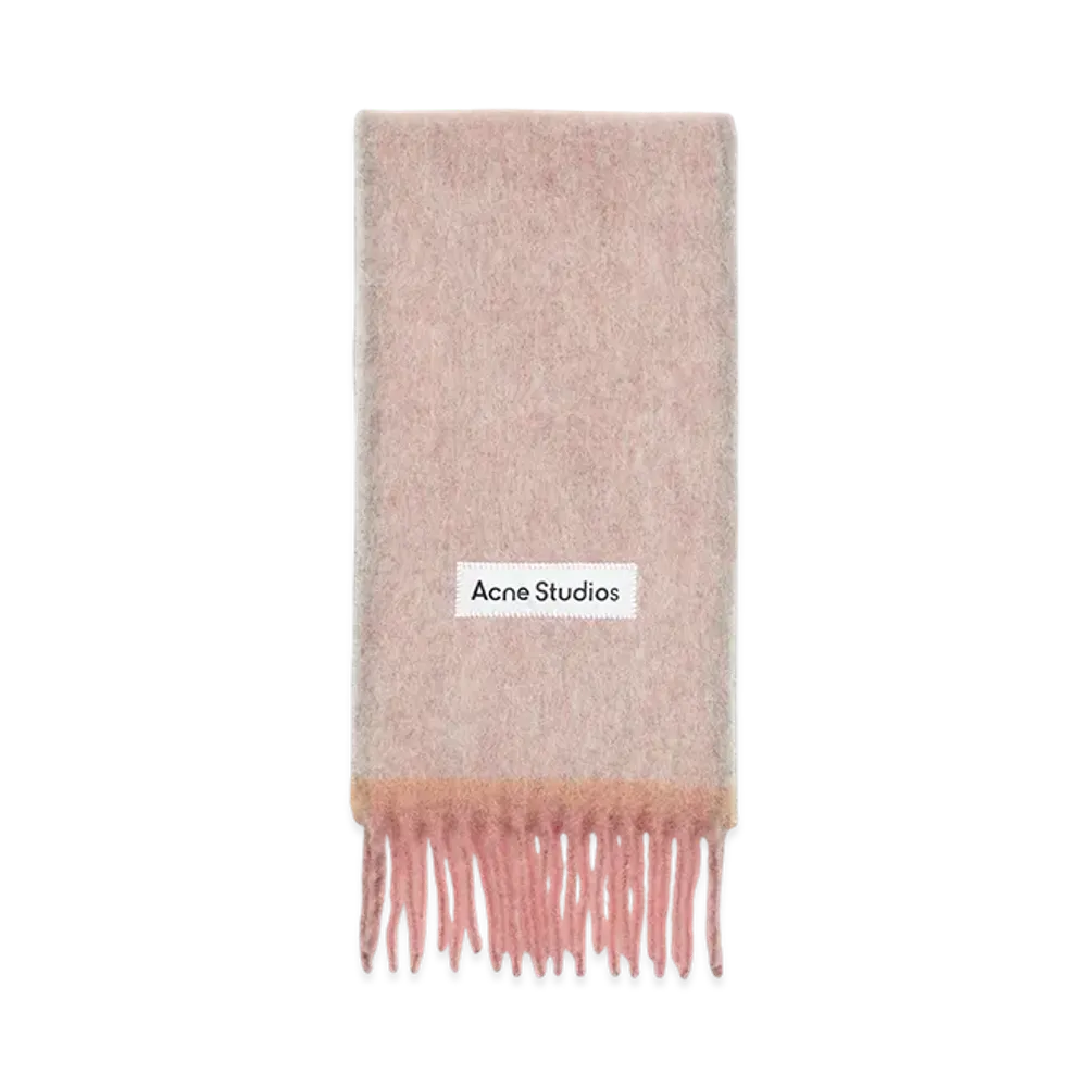 Acne Studios Fringed Wool Scarf "Dusty Pink"