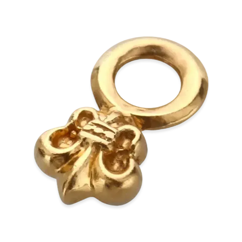 Chrome Hearts 22K #A Stack Charm BS Fleur "Yellow Gold"