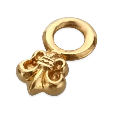 Chrome Hearts 22K #A Stack Charm BS Fleur "Yellow Gold"