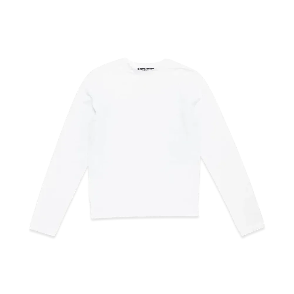 Acne Studios Long Sleeve T-Shirt - Regular Fit "Optic White"