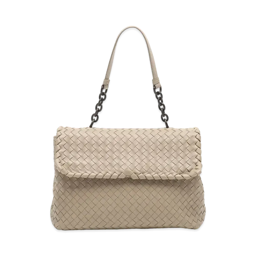 Bottega Veneta Olimpia Intrecciato leather shoulder Bag "Beige"