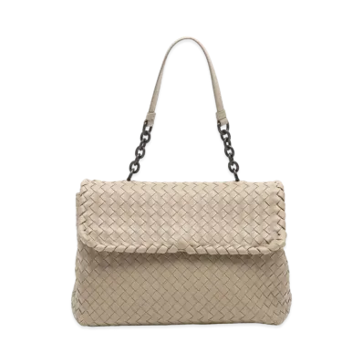 Bottega Veneta Olimpia Intrecciato leather shoulder Bag "Beige"