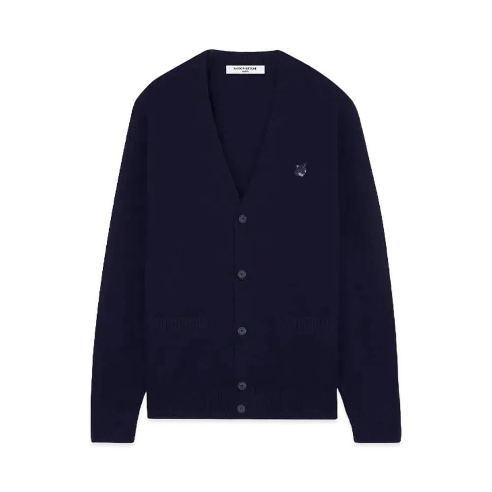 Maison Kitsune Bold Fox Head Patch Regular Cardigan "Navy"