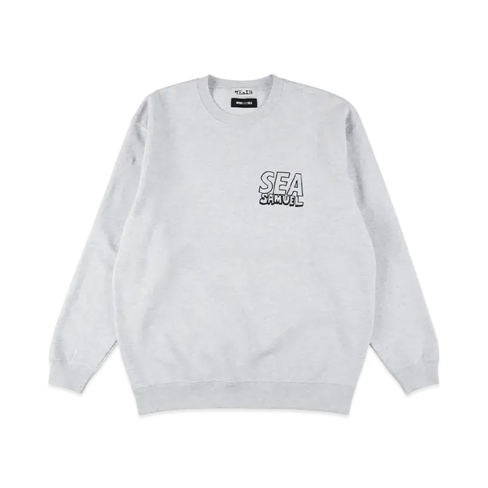 WIND AND SEA x SAMUEL Crewneck Sweatshirt (Radio Cassete) "Gray"