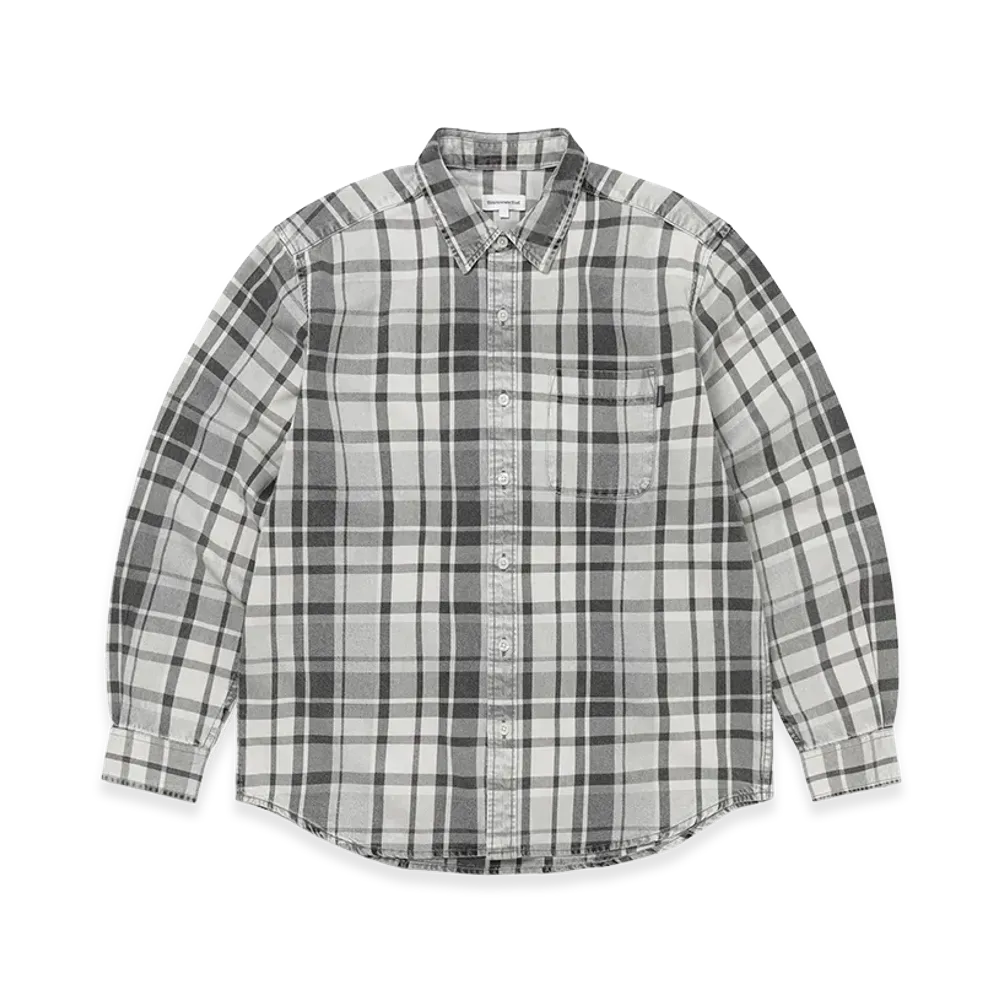 thisisneverthat Washed Check Shirt "Grey"