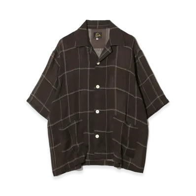 NEEDLES Cabana Shirt - Cupra Crepe Plaid "Brown"