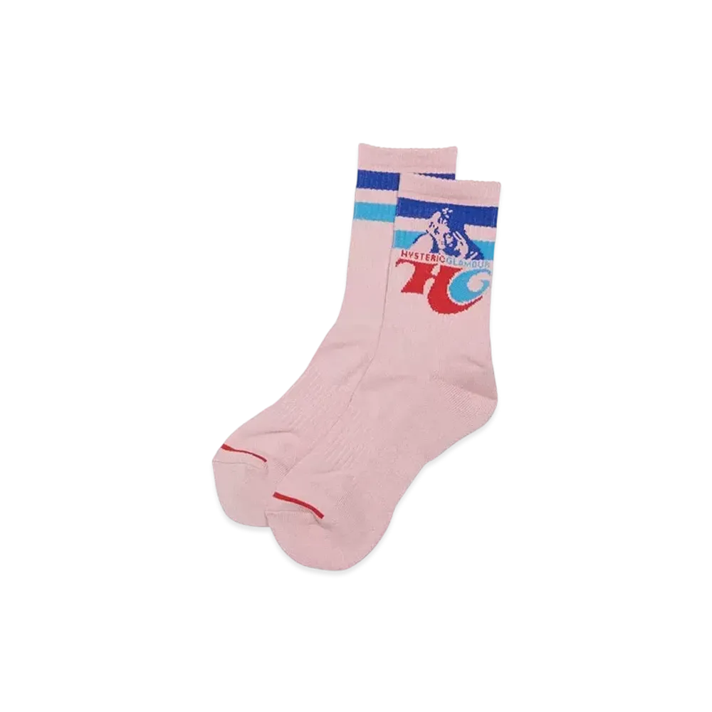 HYSTERIC GLAMOUR Hg Drink Sports Socks "Pink"