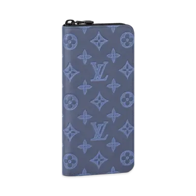 Louis Vuitton Zippy Wallet Vertical Monogram Shadow "Navy Blue"