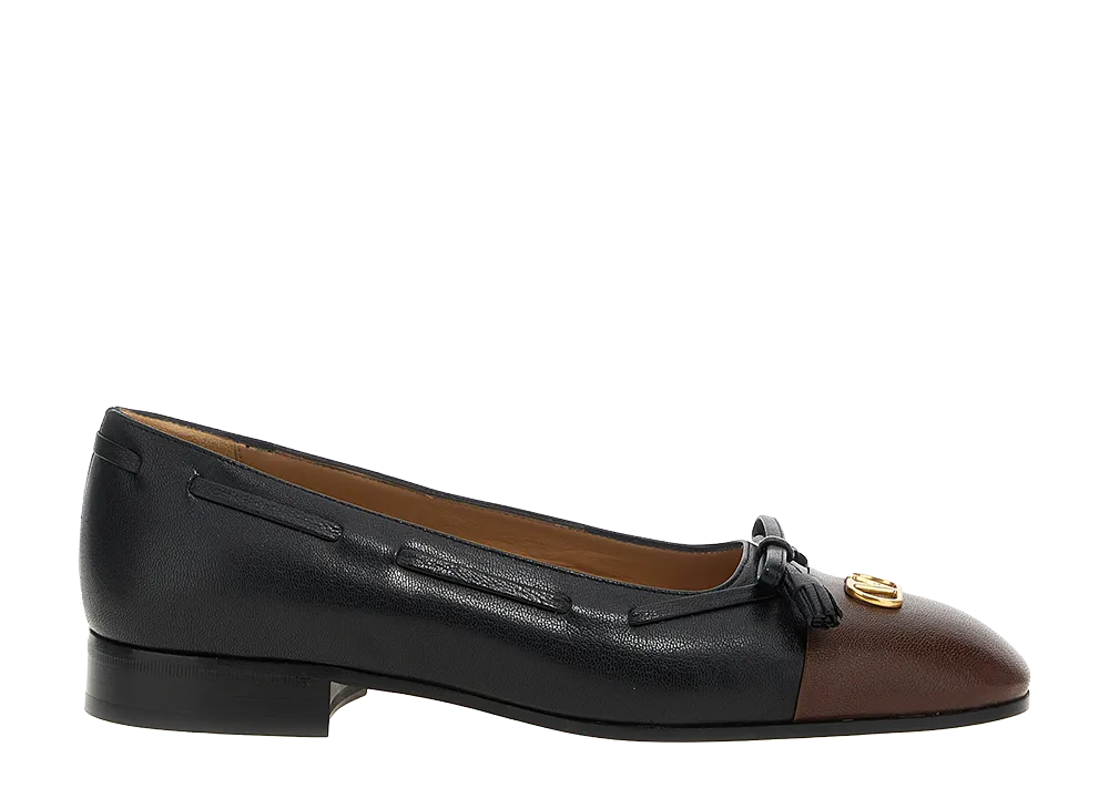 Valentino Garavani valet Du Roi Ballet Flats "White/Black"