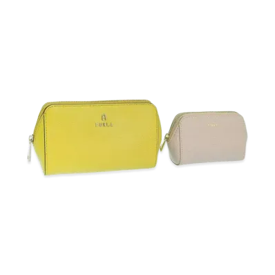 FURLA Camelia M Cosmetic Case Set Vitello Ares "Multicolor"