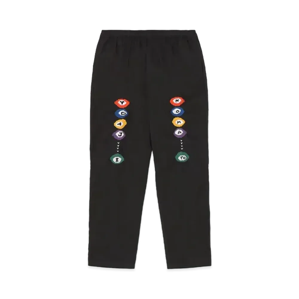 WILDSIDE Yohji Yamamoto x NOMA t.d. Billiards Hand Embroidery Easy Pants "Black"