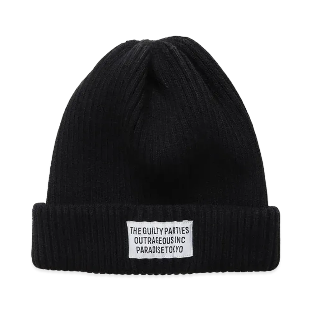 WACKO MARIA KNIT WATCH CAP (TYPE-2) "Black"