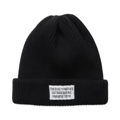 WACKO MARIA KNIT WATCH CAP (TYPE-2) "Black"