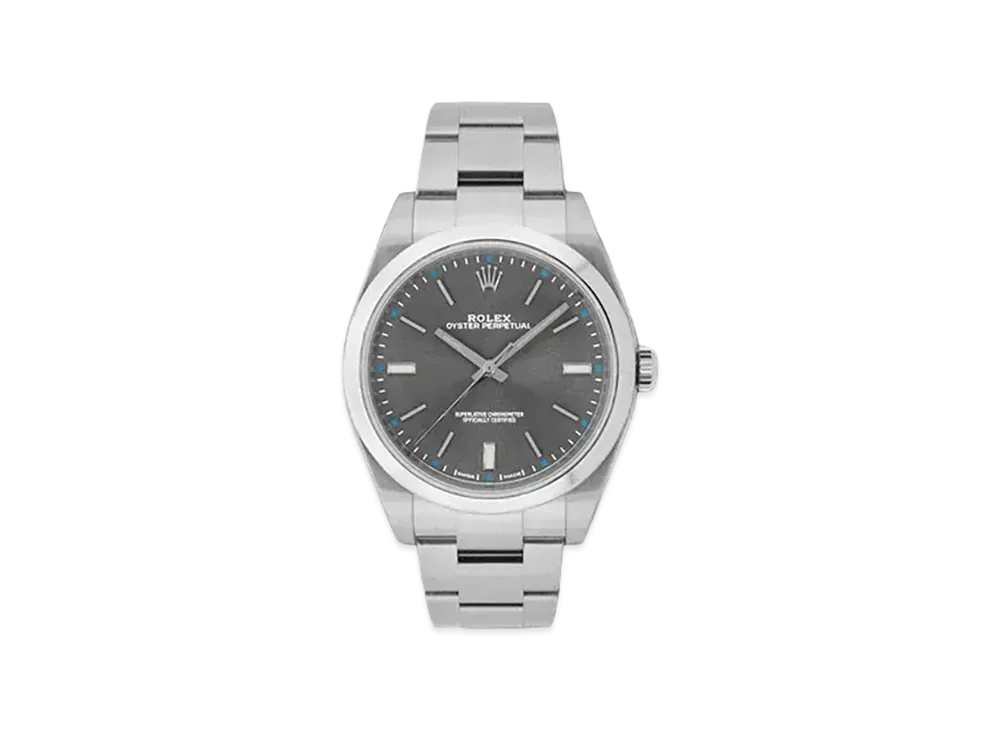 ROLEX Oyster Perpetual 39 Dark Rhodium Dial 114300