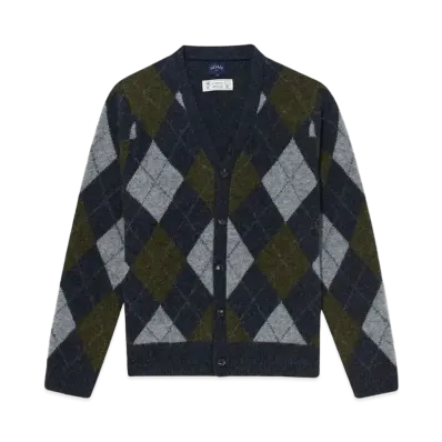 Noah Shetland Argyle Cardigan "Multi"