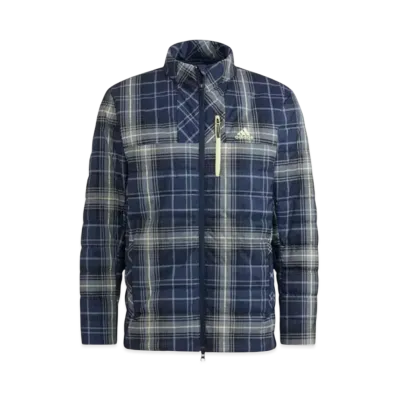 adidas Tartan Check Thermal Insulation Long Sleeve Full Zip Jacket "Collegiate Navy"