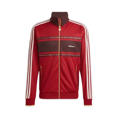 adidas Originals Retro Sports Cricket Inspired Track Top "Rust Red"
