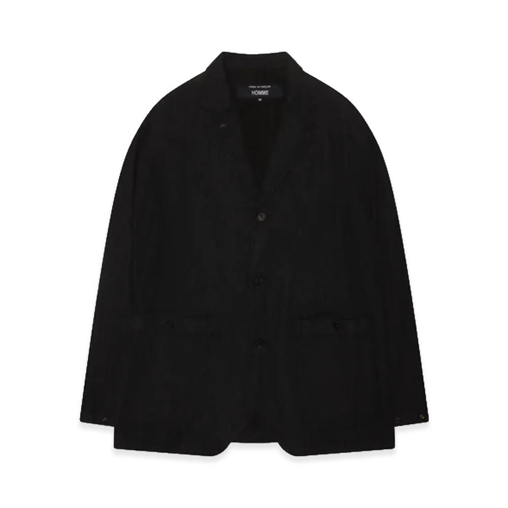 COMME des GARCONS HOMME Wool Sergegarment Fulled Jackets "Charcoal"