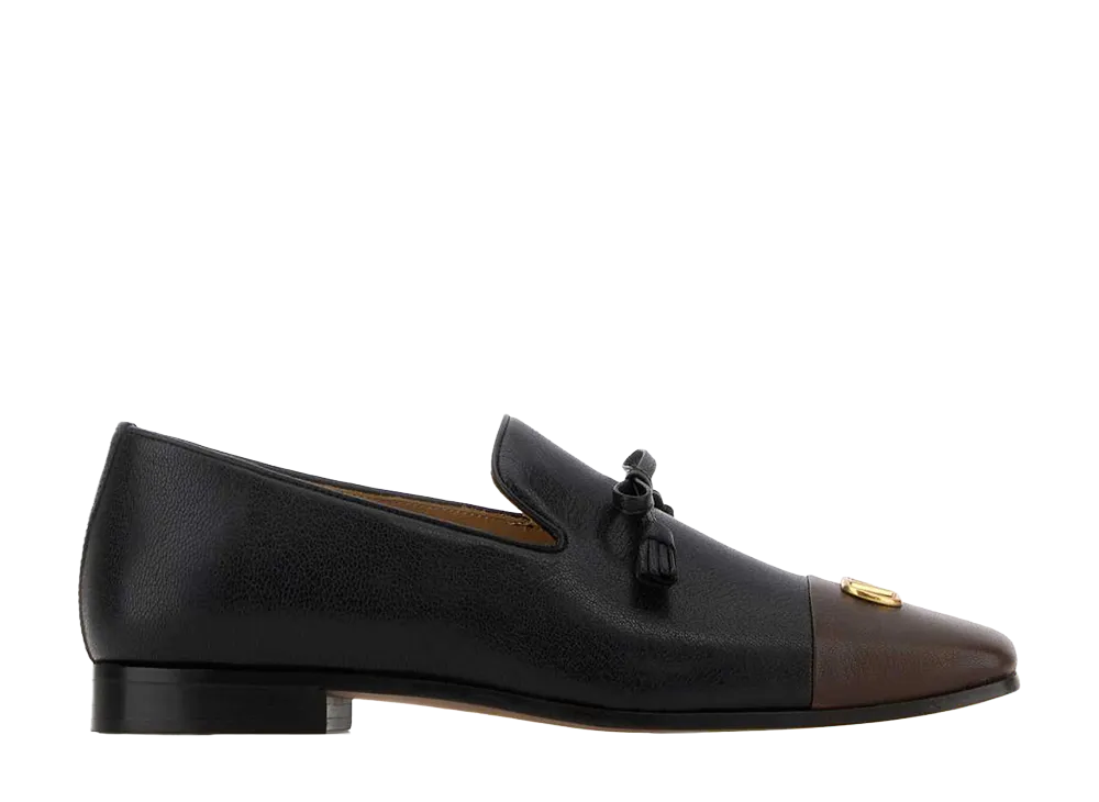 Valentino Garavani Two-Tone Leather Babouchoes Loafers "Pink"