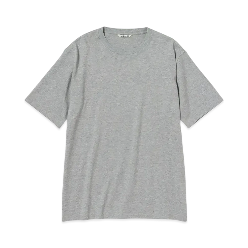 AURALEE Luster Plaiting Tee "Top Gray"