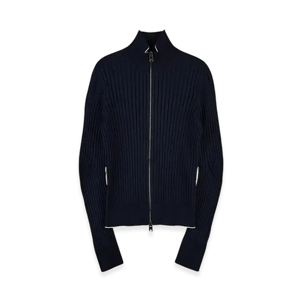 Bottega Veneta Knit Zip Up "Midnight Blue"