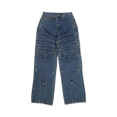 THUG CLUB Full Stud Knight Denim Pants "Denim"