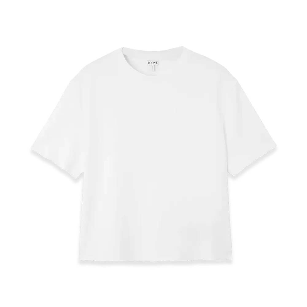 LOEWE Women's Boxy Fit Crew-Neck T-Shirt "White"