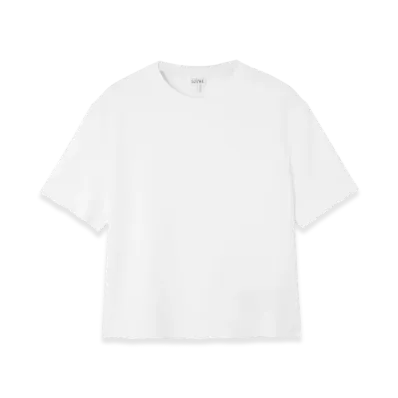 LOEWE Women's Boxy Fit Crew-Neck T-Shirt "White"