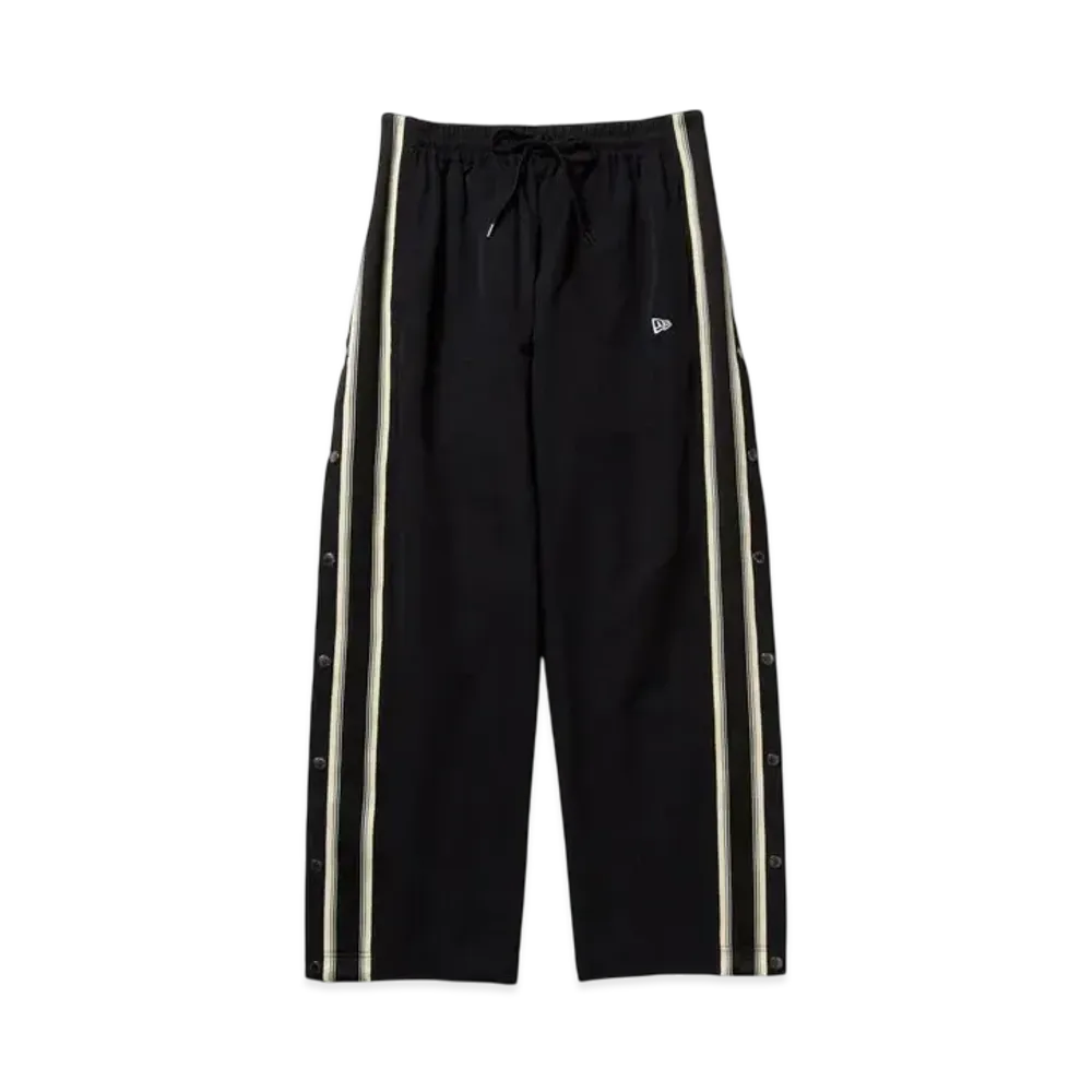 NEW ERA Performance Apparel Basketball Stretch Nylon Side Snap Pants "Black"