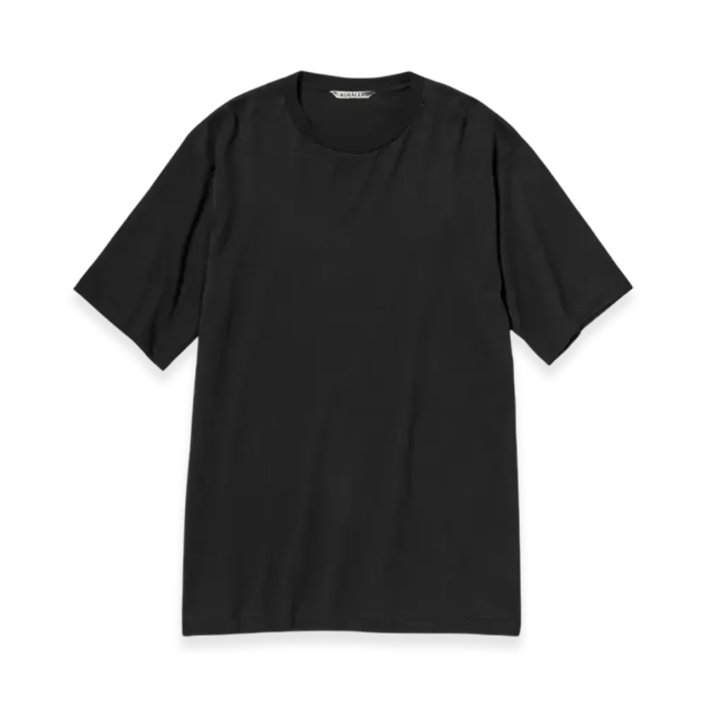AURALEE Luster Plaiting T-Shirt "Black"