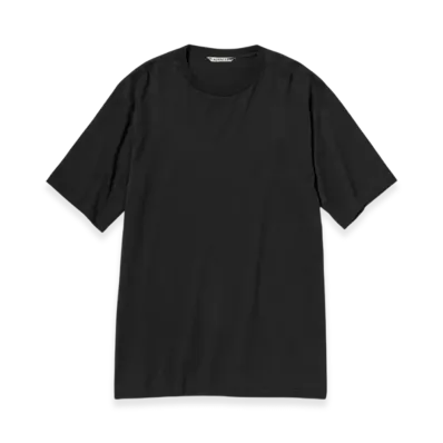 AURALEE Luster Plaiting T-Shirt "Black"