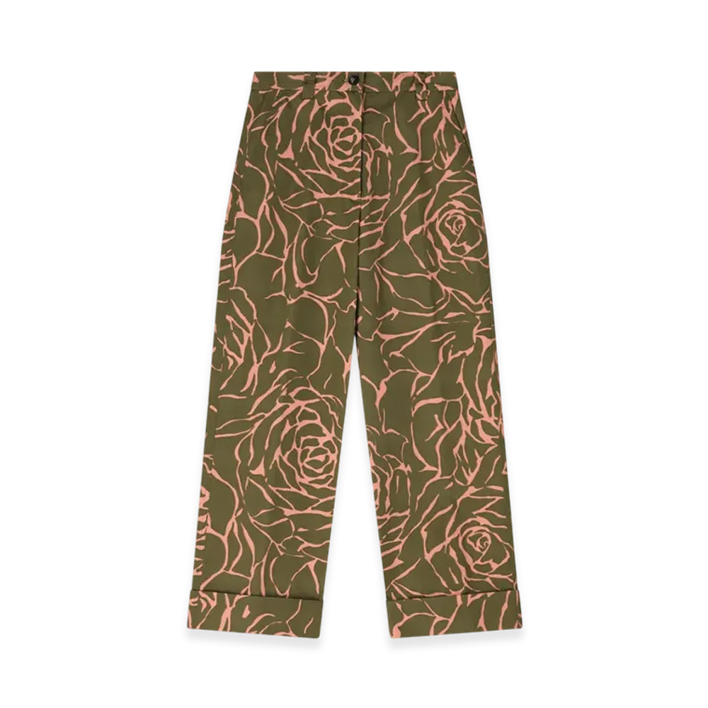 DRIES VAN NOTEN Women's Cuffed Pants "Khaki"