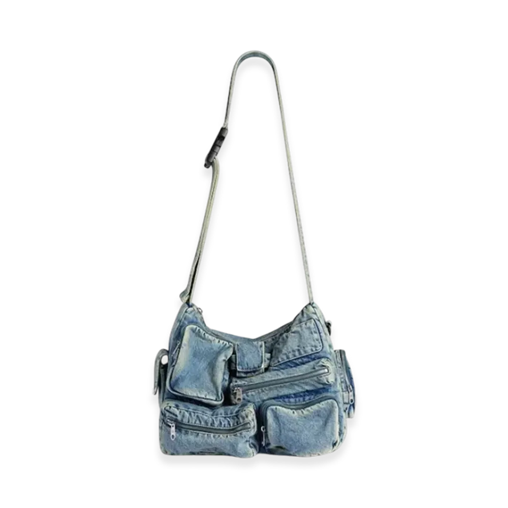 BALENCIAGA Superbusy Messenger Bag "Blue"