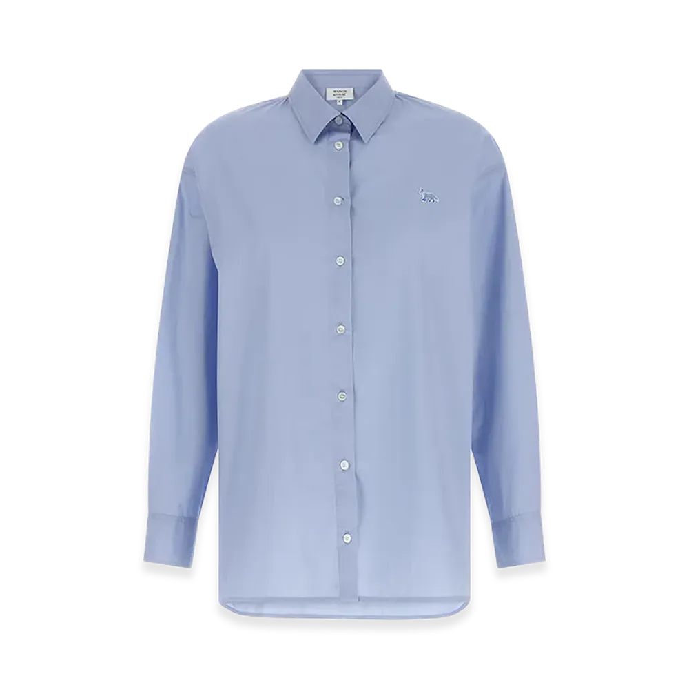 Maison Kitsune Women's 'baby Fox' Shirt "Light Blue"