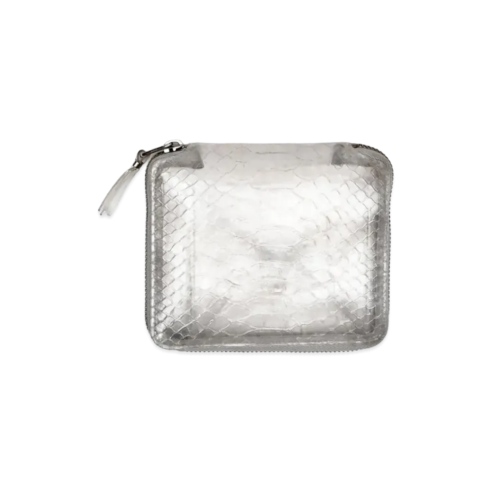 COMME des GARCONS Snake Transparent Zip-Around Wallet "White"