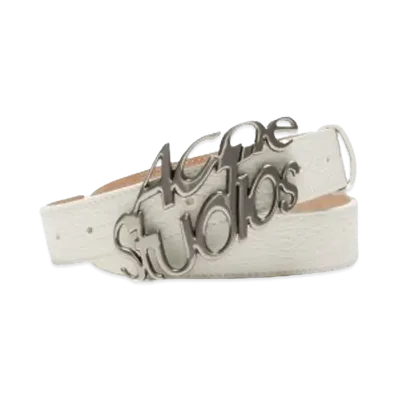 Acne Studios Logo Buckle Belt "White"